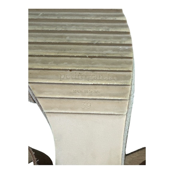 Pedro Garcia Fama Platform Suede Wedge Sandal, Size 39 (US 8) - Picture 9 of 9